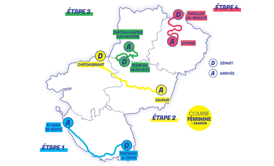 parcours du Région pays de la Loire Tour 2024